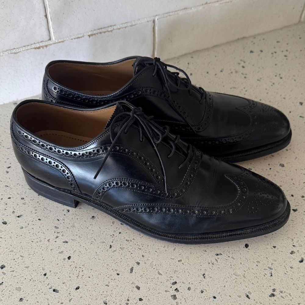 Johnston & Murphy Classic Black Leather Dress Shoes Oxfords Men’s Size 10.5 D/B